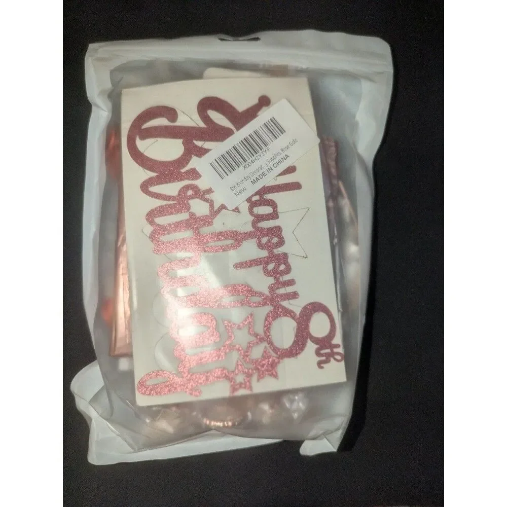 8th Birthday Party Decorations Rose Gold Set